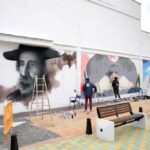 Arte graffitero frente a la Casa de Medrano