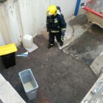 Los bomberos neutralizan una nube química en el Hospital de Valdepeñas