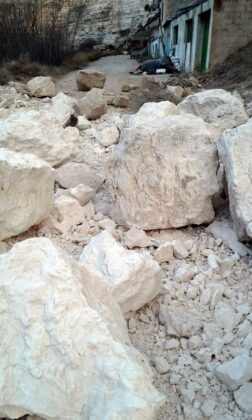 Nuevo desprendimiento de rocas en Alcalá del Júcar