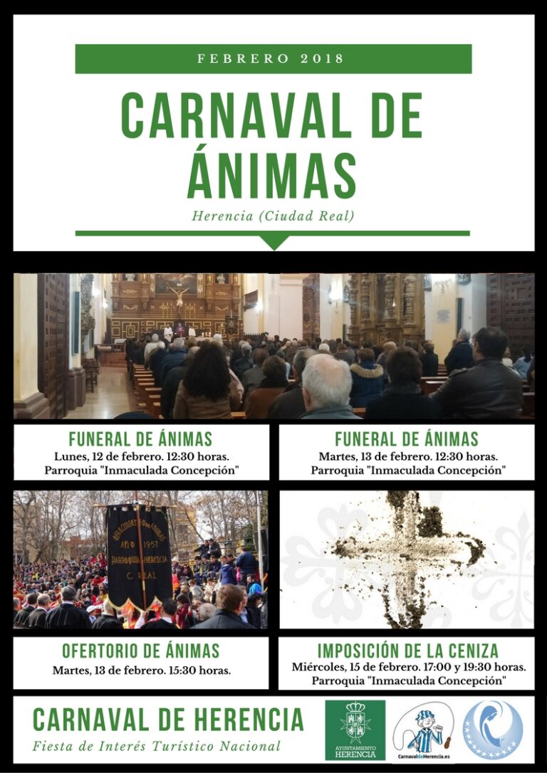 Herencia se prepara para celebrar los cultos a las Ánimas, que se enmarcan dentro de la celebración de su Carnaval