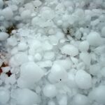 Accidente múltiple de ocho vehículos por una granizada en la A-40 en Cuenca