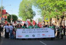 Profesores, alumnos y padres, a la calle mañana contra los recortes en educación y la LOMCE
