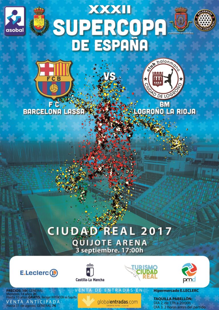 A la venta las entradas para la XXXII Supercopa Asobal de Balonmano que se celebrará en Ciudad Real