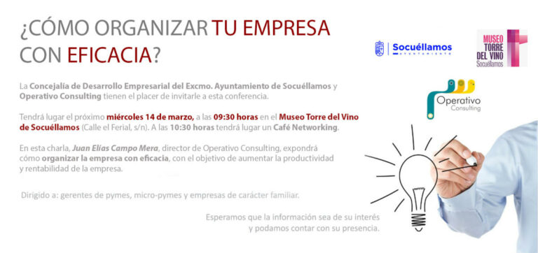 El Museo Torre del Vino de Socuéllamos acoge este miércoles la charla ‘Cómo organizar tu empresa con eficacia’