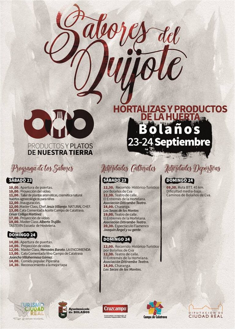 Los “Sabores del Quijote” llegan este fin de semana a Bolaños