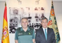 Eurocaja Rural visita al General Jefe de la Guardia Civil de la VI Zona de Valencia