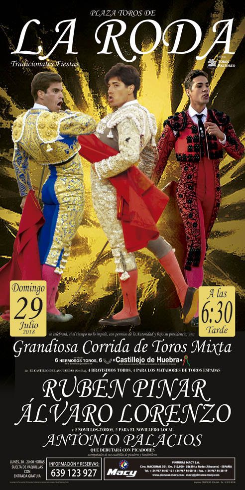 Las Fiestas Patronales de La Roda ya tiene su cartel de toros