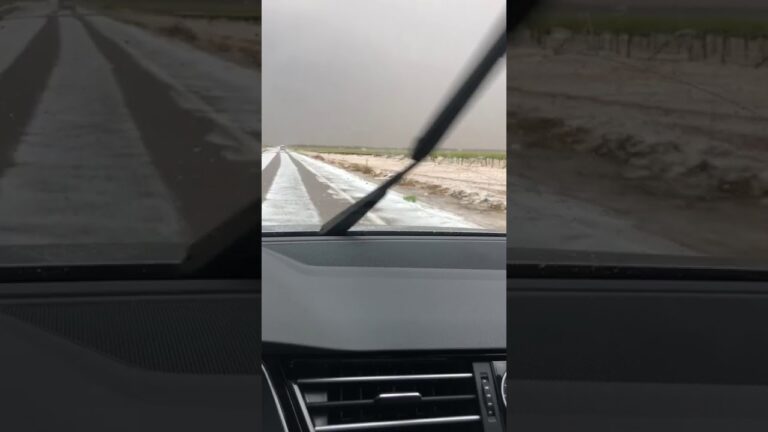 Espectacular granizada entre Tomelloso y Socuéllamos