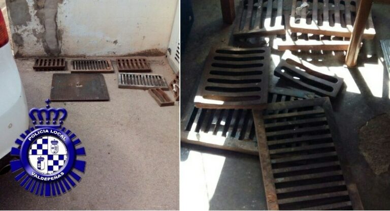 La Policía Local de Valdepeñas detiene a un hombre por el robo de medio centenar de arquetas