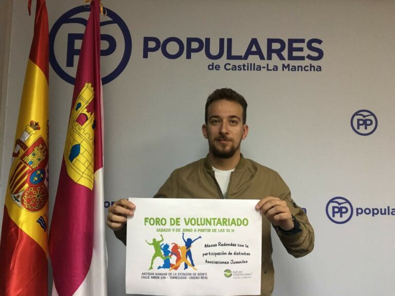 Nuevas Generaciones de Castilla-La Mancha convoca un Foro de Juventud y Voluntariado en Tomelloso