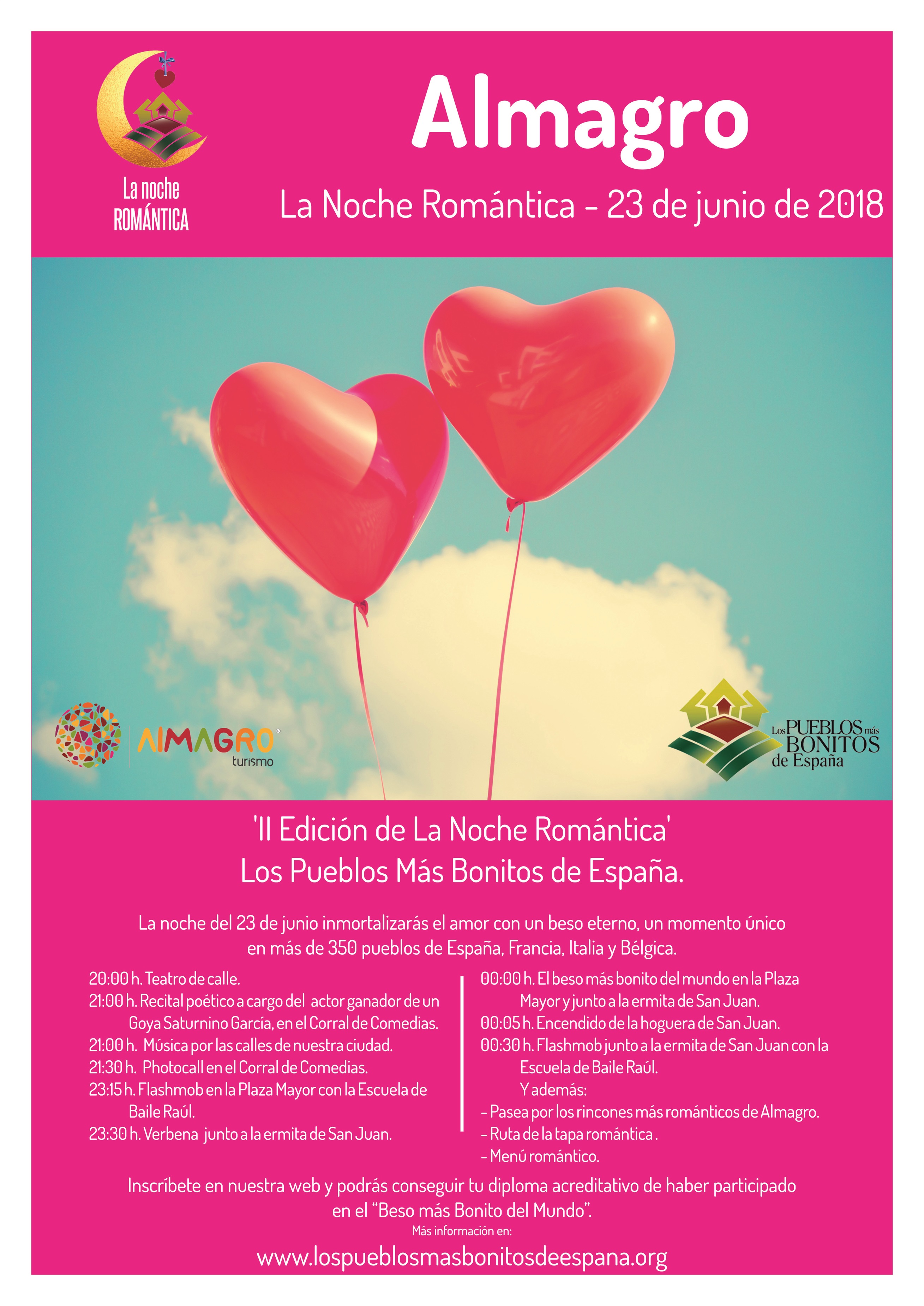 El sábado 23 se darán el 'Beso más Bonito del Mundo' en Almagro