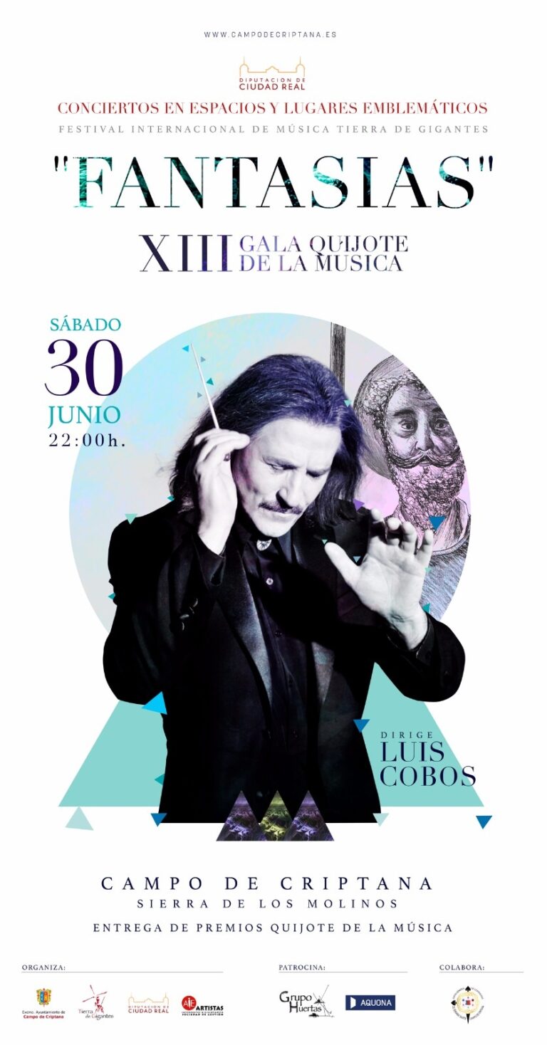 Isabel Gemio y Juan Echanove serán reconocidos en la XIII Gala Quijote de la Música de Campo de Criptana