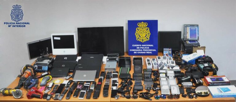 Pillado en Ciudad Real con objetos por valor de más de 10.000 euros