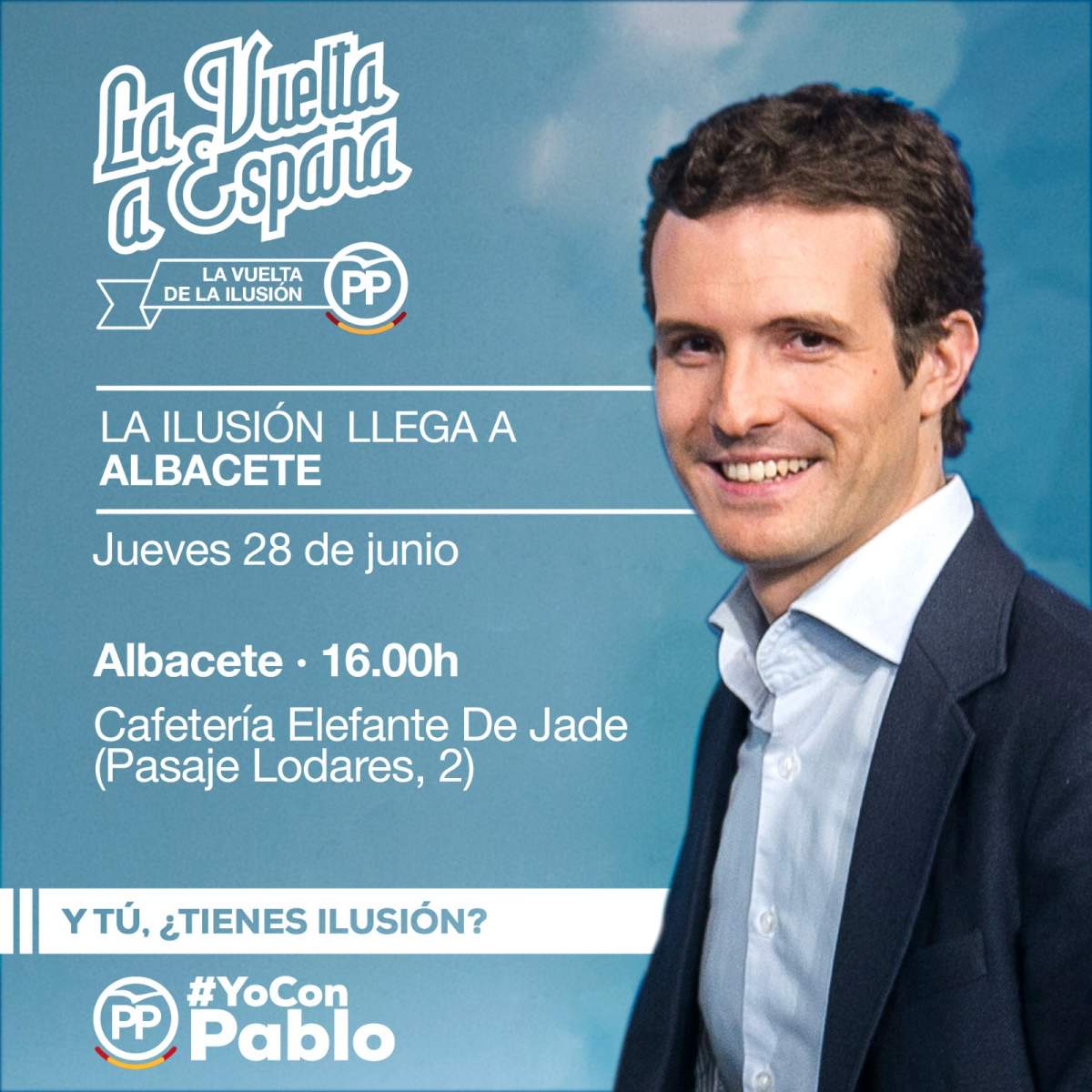 Pablo Casado en Albacete este jueves, ¿te interesa dónde estará?