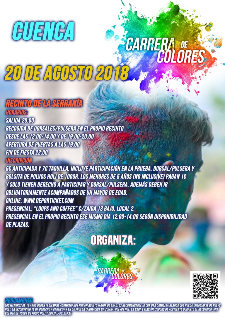 Explosión de arcoiris en Cuenca en la Carrera de Colores, cuyo plazo ya está abierto
