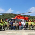 Carmen Olmedo agradece personalmente a los efectivos encargados de extinguir el incendio de Moral de Calatrava