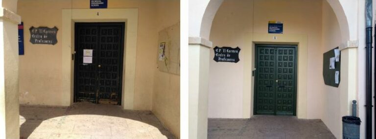 El antes y el después del Colegio El Carmen en Cuenca tras las obras de mejora