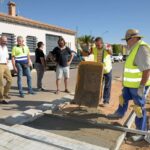 Ejecutadas parte de las obras del acerado en la zona del Rincón de Argamasilla de Alba
