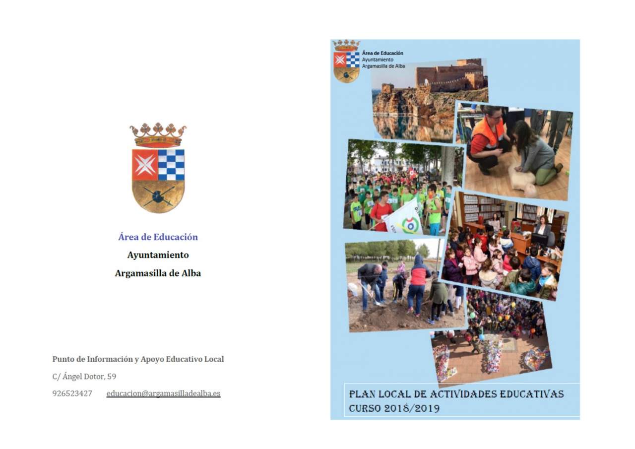 Toda la programación del Plan Local de Actividades Educativas 2018/19 de Argamasilla de Alba