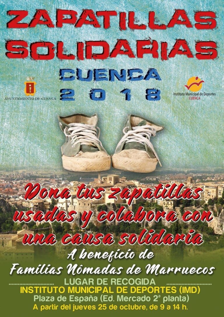 Un bonito gesto en Cuenca: recogen zapatillas de deporte usadas para las familias nómadas de Marruecos