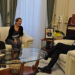 Caballero recibe a la presidenta del comité organizador del XIX Congreso anual de la Sociedad Española de Gerodontología