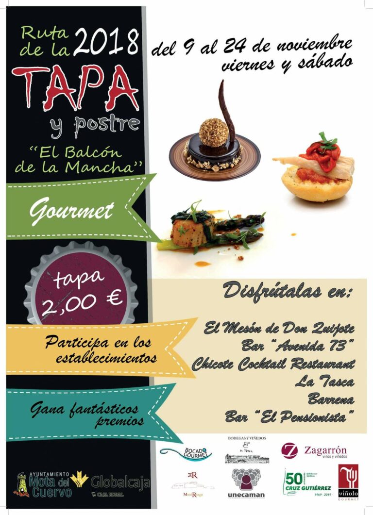 Comienza la Ruta de la Tapa y del Postre en Mota del Cuervo, con premios para los participantes