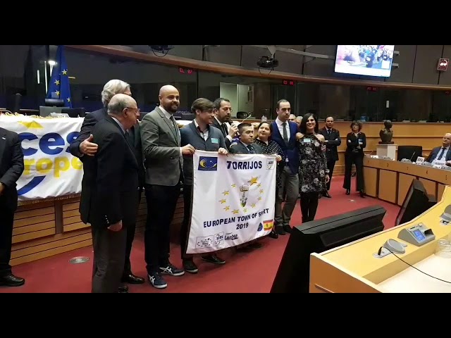 Torrijos recogió en Bruselas el título de «Villa Europea del Deporte 2019»