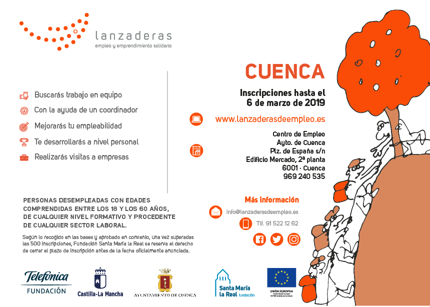 Abierto el plazo para inscribirse a una nueva Lanzadera de Empleo en Cuenca