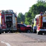 Choque de 3 vehículos en la salida de la carretera de Alcázar en Tomelloso