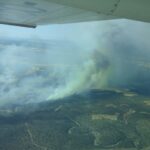 Continúan las labores de extinción del fuego en Barchín del Hoyo