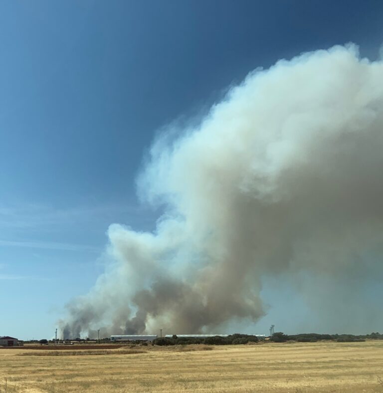 Los 57 vecinos de Piqueras del Castillo, confinados en sus casas por el humo del incendio de Barchín del Hoyo