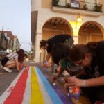 Mielenrama coloreó los pasos de peatones de Socuéllamos en apoyo al colectivo LGTBIQ+