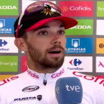 El ciclista de Mota del Cuervo, Jesús Herrada, ganador de la sexta etapa de La Vuelta 2019