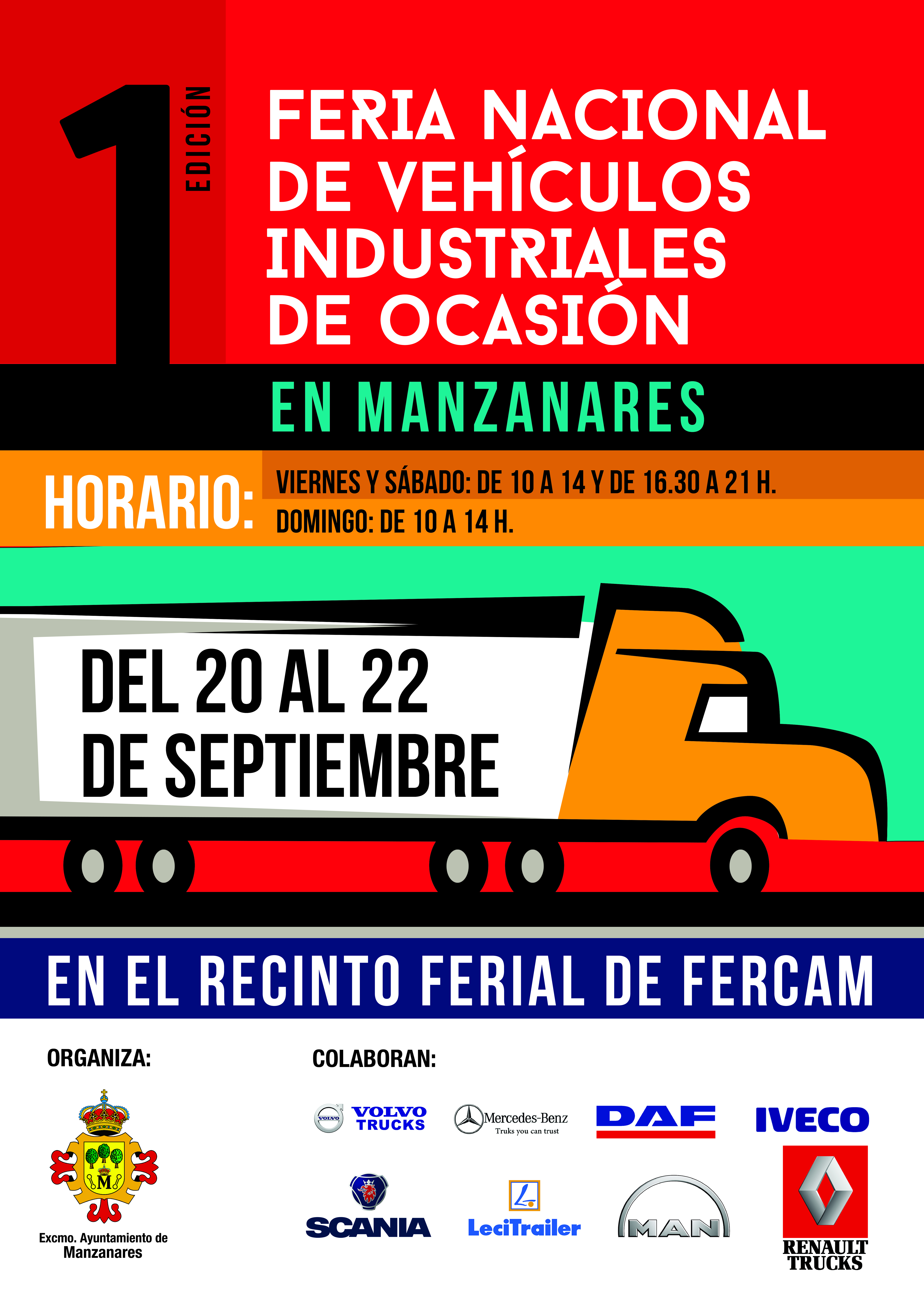 La I Feria Nacional de Vehículos Industriales de Ocasión en Manzanares ya tiene fecha