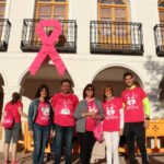 Unas 300 personas se unieron a la marcha rosa por el cáncer de mama en Manzanares