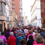 Unas 300 personas se unieron a la marcha rosa por el cáncer de mama en Manzanares
