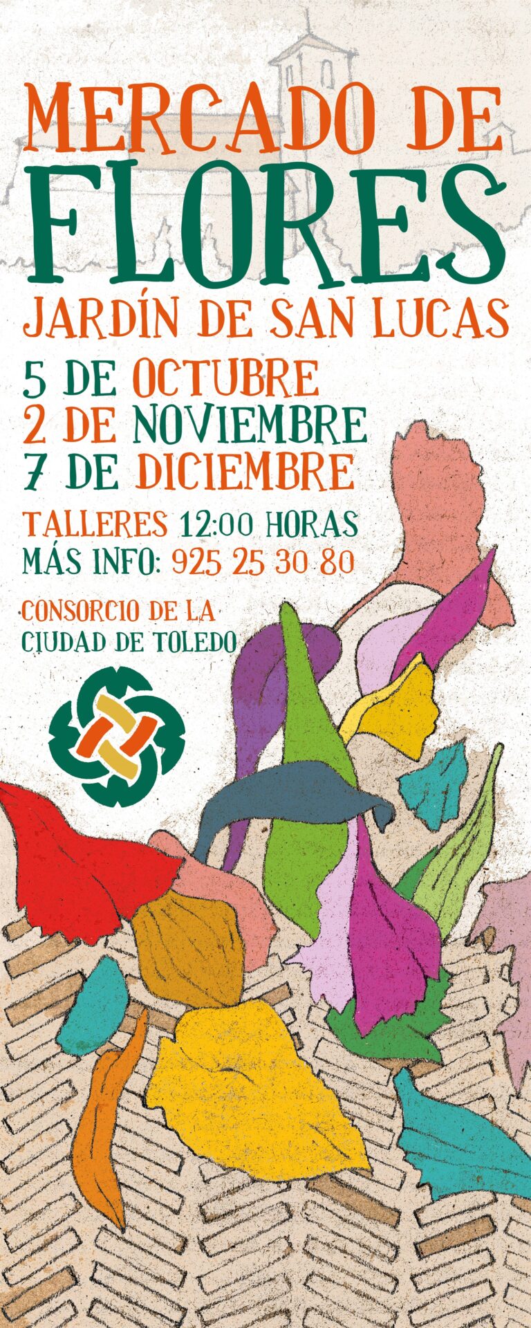 Llega a Toledo el Mercado de Flores que abrirá el primer sábado de cada mes en el Jardín de San Lucas