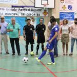 Saque a ciegas en el fútbol sala por la Semana de la ONCE