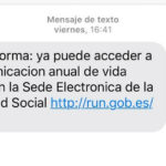Si recibes un SMS de la Seguridad Social para descargarte tu vida laboral, no es ningún bulo