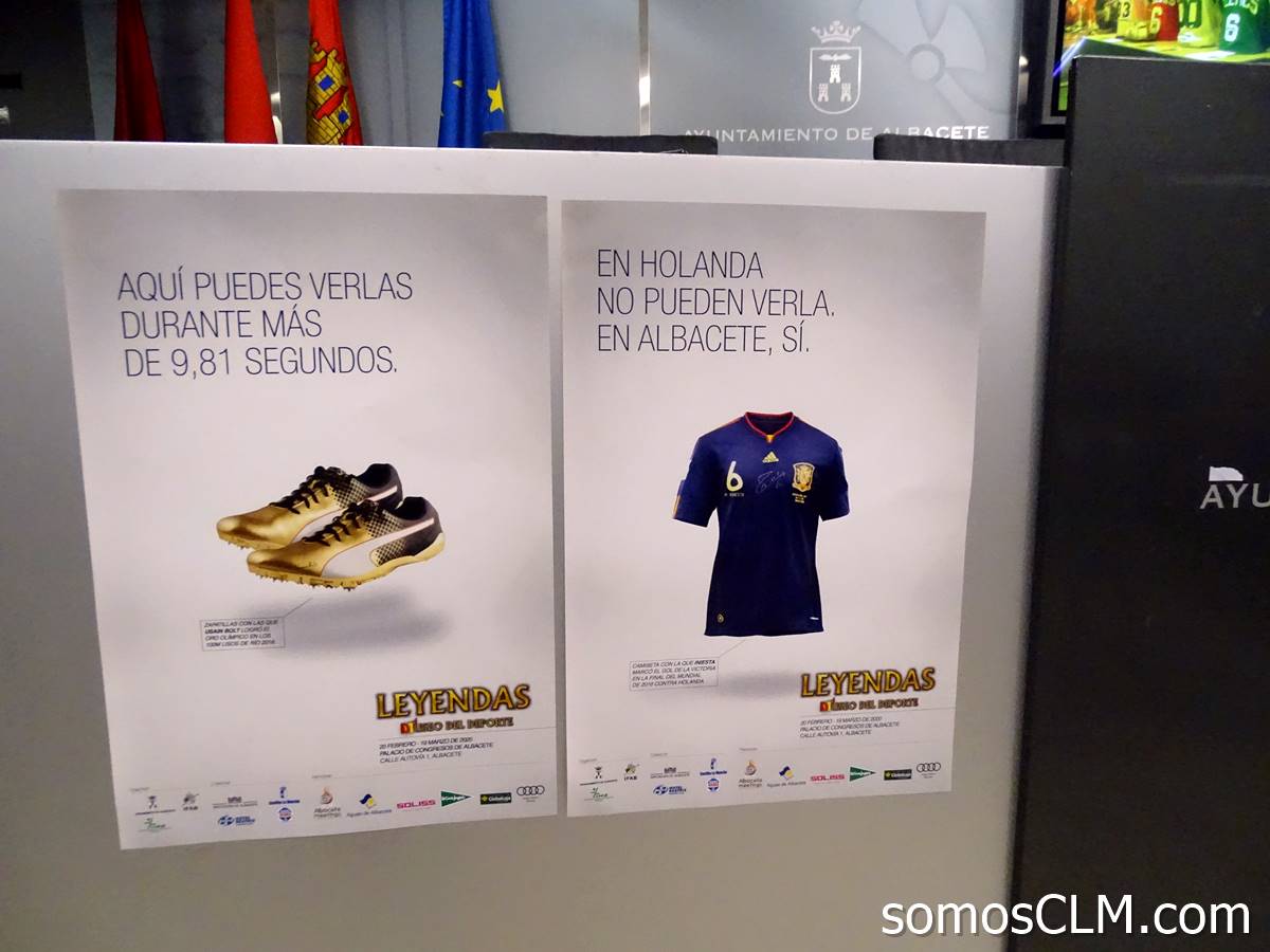 La raqueta de Rafa Nadal, los coches de Fernando Alonso o la camiseta de Iniesta, en la exposición "Leyendas, Museo del Deporte" en Albacete