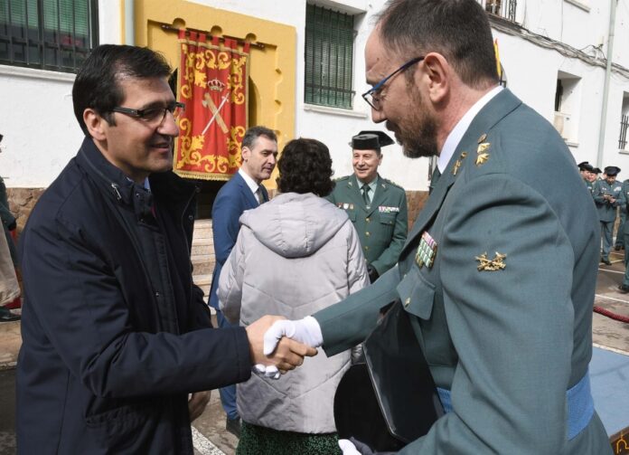 José Manuel Caballero asiste a la toma de posesión del jefe de la Comandancia de la Guardia Civil de Ciudad Real