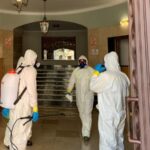 La UME instruye en la residencia universitaria de la Diputación al personal del GEACAM en desinfección de interiores