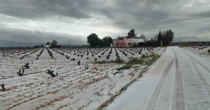 Efectos del granizo en Villafranca de los Caballeros
