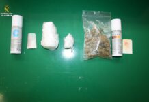 Guardia Civil interviene en dos actuaciones más de 200 gramos de cocaína y detiene a dos personas en Cañete