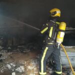 Calcinada una vivienda en Quintanar del Rey por un fuego originado en el garaje
