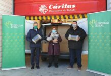 Eurocaja Rural entrega a Cáritas Diocesana de Toledo más de 200 mantas para personas sin hogar y familias