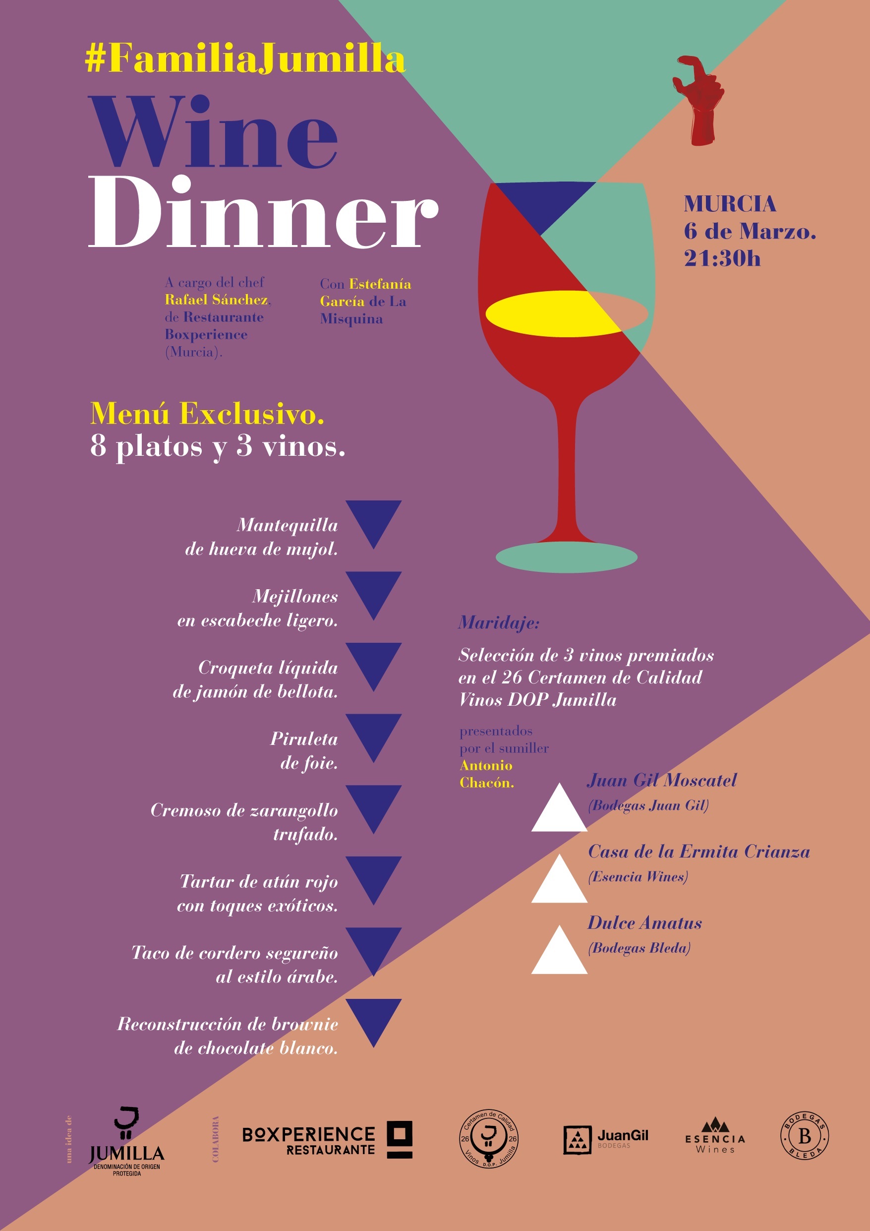 La DOP Jumilla lanza las 'Familia Jumilla Wine Dinners', cenas experienciales con chefs y sumiller invitados