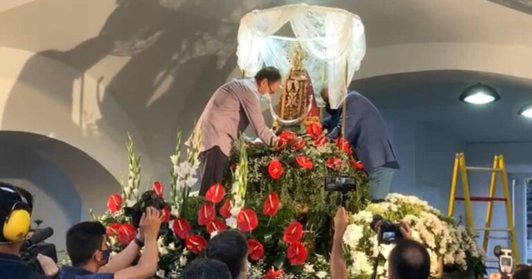 La Virgen de Los Llanos ya preside el Recinto Ferial de Albacete