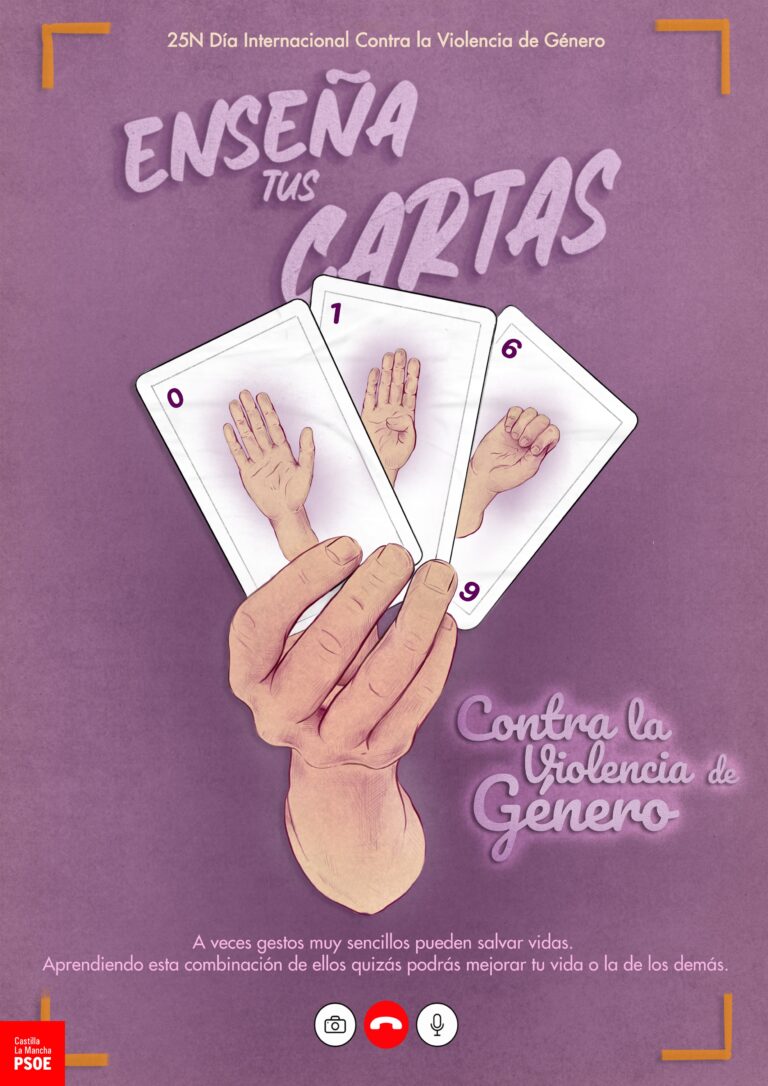 ‘Enseña tus cartas’, la nueva campaña del PSOE de CLM para combatir la violencia machista