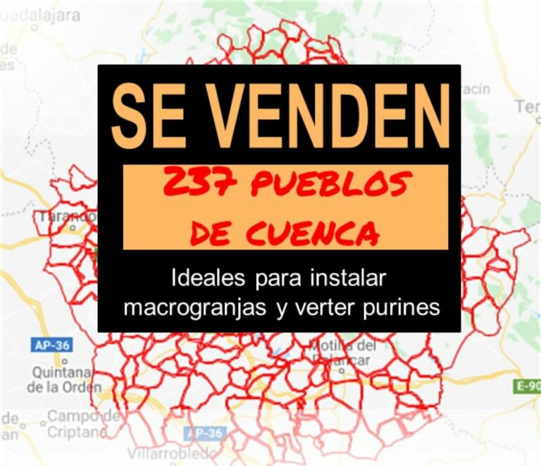«Se venden 237 pueblos de la provincia de Cuenca», el lema contra las macrogranjas